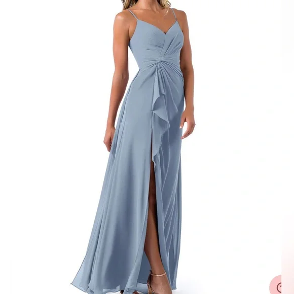 Azazie | Dresses | Azazie Emerald Bridesmaid Dress In Dusty Blue Size Worn Once | Poshmark Azazie | Dresses | Azazie Emerald Bridesmaid Dress In Dusty Blue Size Worn Once | Poshmark